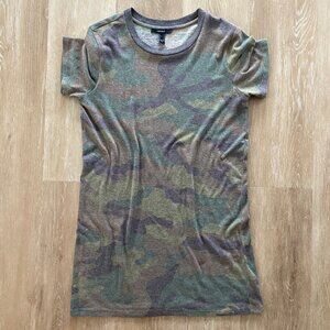 Forever 21 Camo Print Short Sleeve T-Shirt Dress, Size Medium, SUPER SOFT! NWOT!